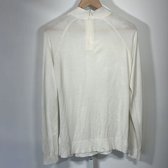 MICHAEL MICHAEL KORS Women’s Twist Neck Lightweight Sweater Cream Size Large - Picture 8 of 10